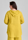 hooded tunic linen shirt details
