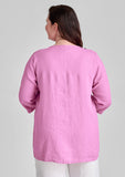 tucked tunic linen shirt details