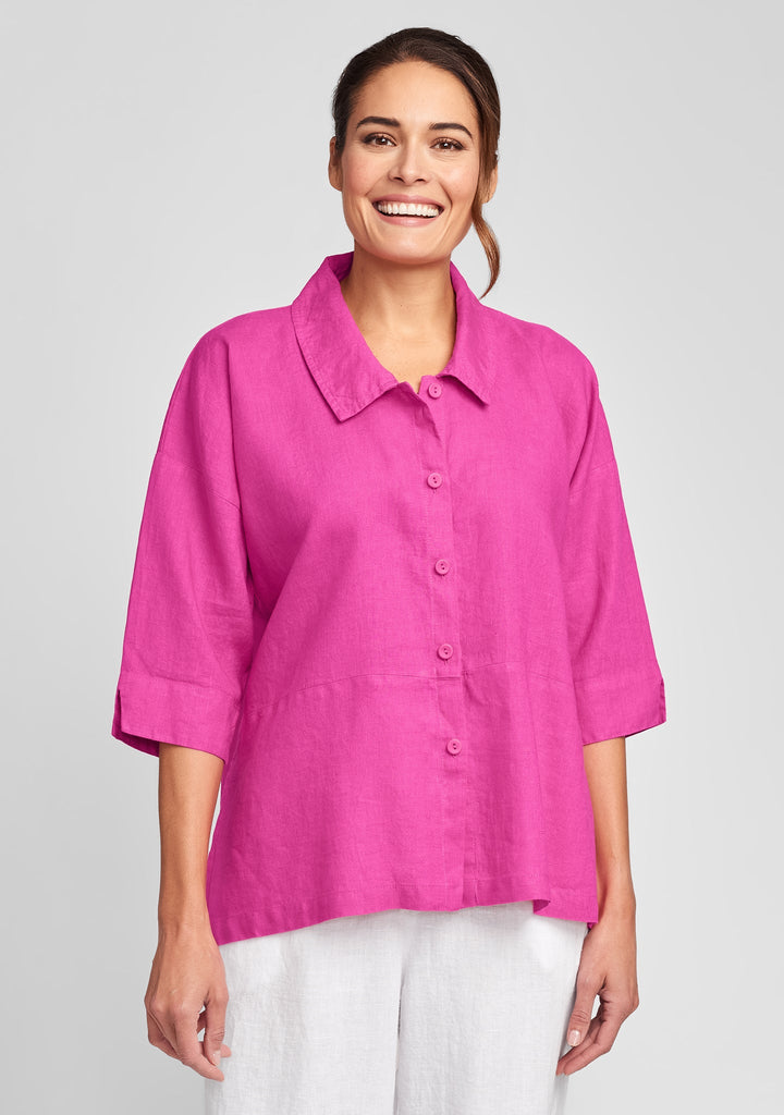 artful blouse linen blouse pink
