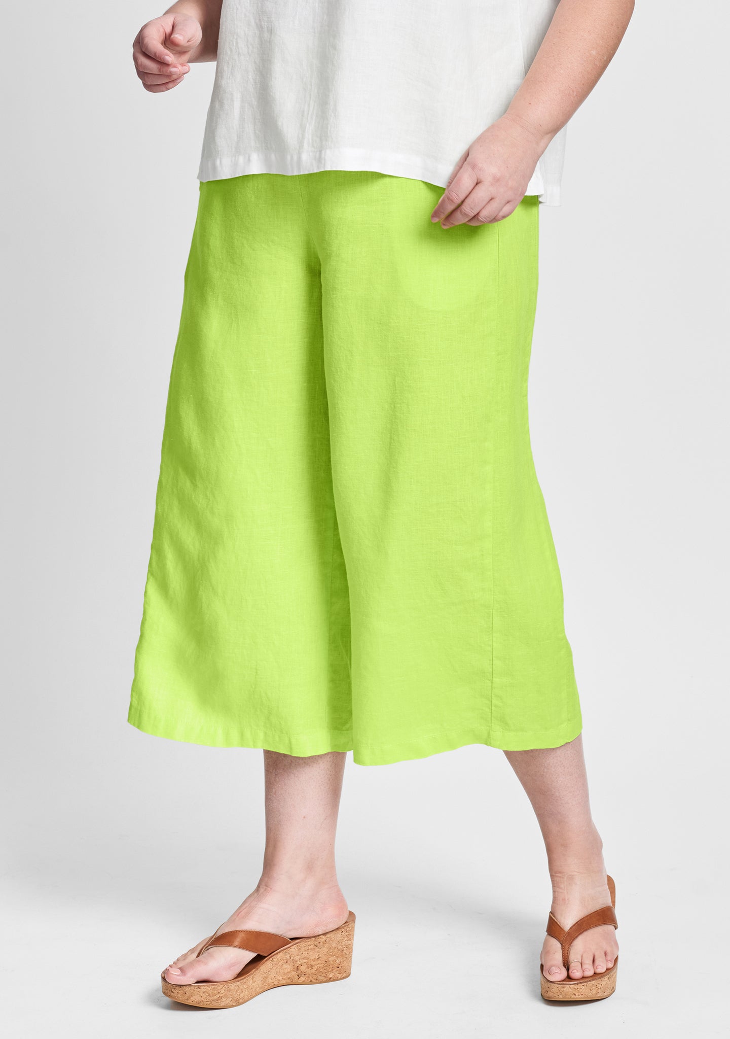 daylily pant wide leg linen pants green