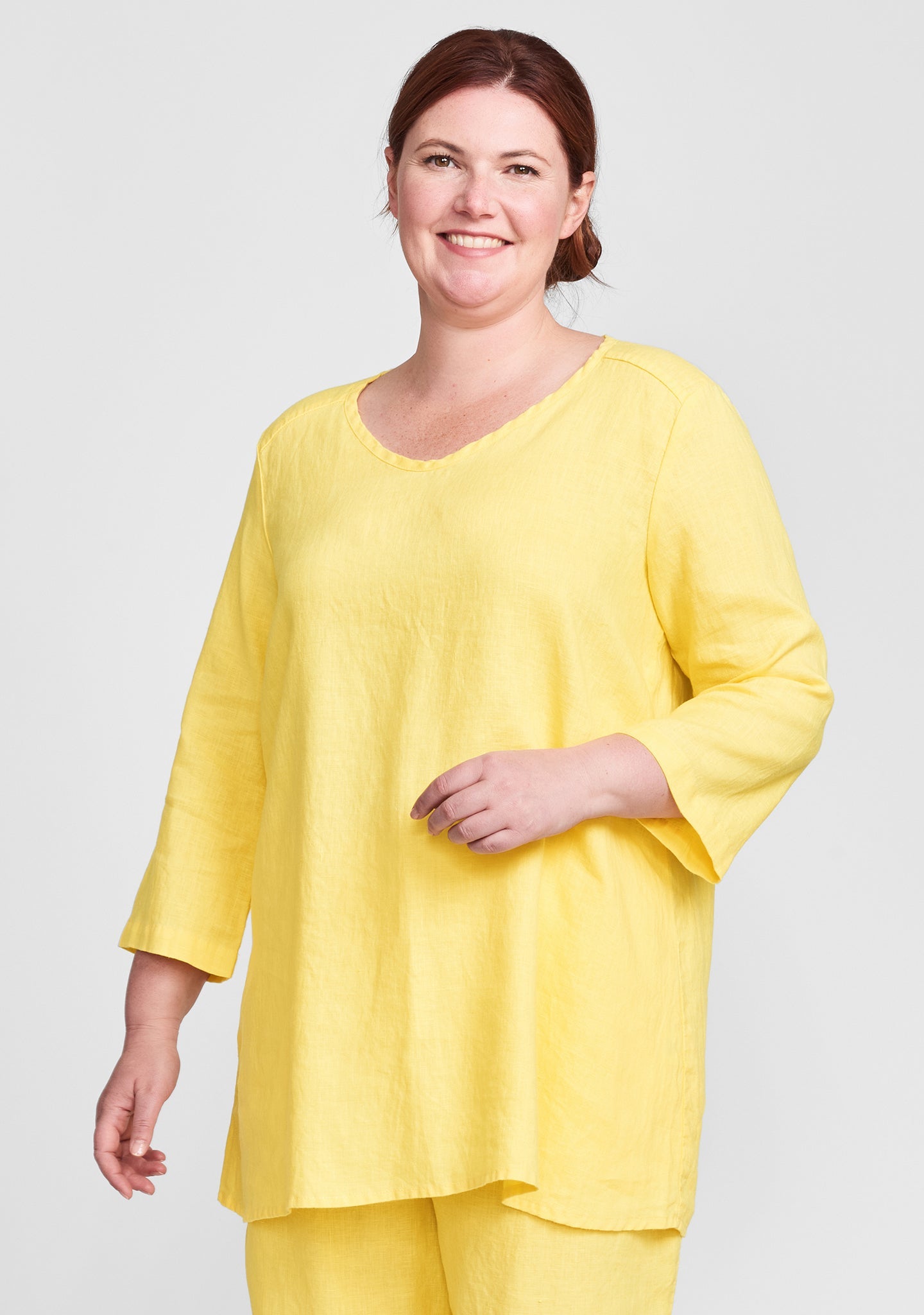 dreamy top linen shirt yellow