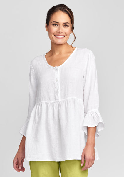 provence blouse linen shirt white